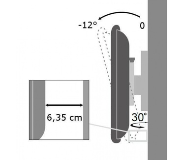 Techly Wall Support for LCD LED 19-37'' Tiltable 1 Joint White ICA-LCD 2900WH