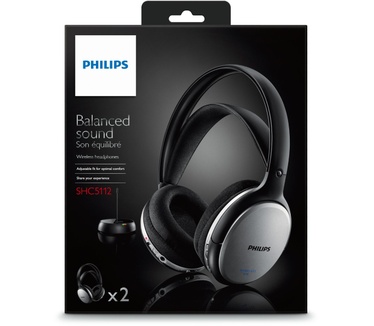 Philips Draadloze HiFi-hoofdtelefoon SHC5112 (Zwart)
