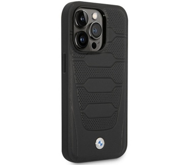 BMW Leather Seats Back Case - iPhone 14 Pro Max (6.7") - Zwart Zwart