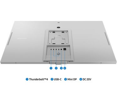 Samsung ViewFinity S9 S90PC Zilver - productfoto