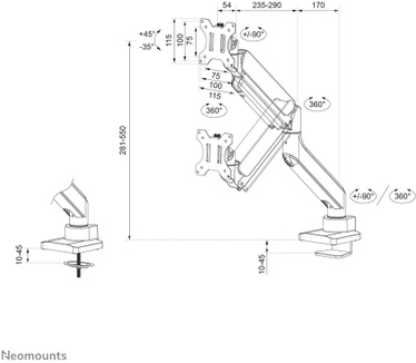 Neomounts by Newstar DS70-450WH1