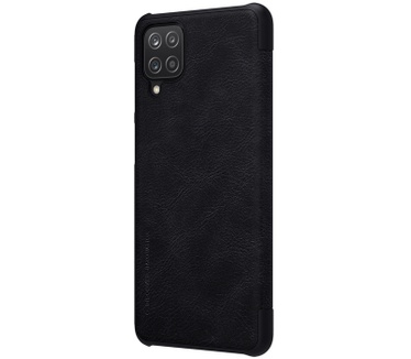 Nillkin Qin PU Leather Book Case - Samsung Galaxy A12 - Zwart Zwart