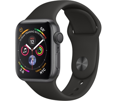 Apple Watch Series 4 (Sportbandje, 40mm) Grijs (Zwart)