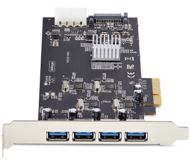 Startech.com 4-Port USB PCIe Kaart, USB 3.2 5Gbps, PCI Express Uitbreidingskaart met 4x Onafhankelijke USB Controllers, 4x USB-A Poorten, Windows/macOS/Linux