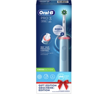 Oral-B Oral-B Pro 3 - 3700 - Blauwe Elektrische Tandenborstel Ontworpen Door Braun