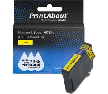 PrintAbout Huismerk Epson 603XL (C13T03A44010) Inktcartridge Geel Hoge capaciteit