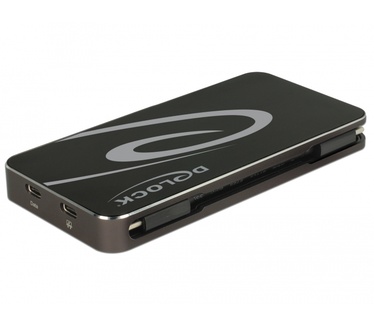Delock 87722. Hostinterface: USB 3.0 (3.1 Gen 1) Type-C, Hub-interfaces: DisplayPort,HDMI,USB 3.0 (3.1 Gen 1) Type-A,USB 3.0 (3.1 Gen 1) Type-C,VGA. Type stroombron: USB, Vermogensverbruik (max): 60 W. Kleur van het product: Zwart. Ondersteunt Windows: Wi