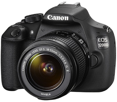 Canon EOS 1200D + EF-S 18-55mm f/3.5-5.6 DC III + EF 75-300mm f/4.0-5.6 DC III Zwart