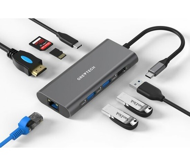 Greytech Greytech 8-in-1 USB-C Docking Station