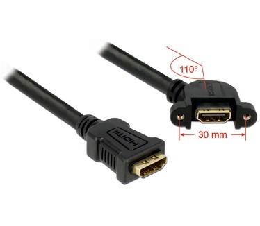 Delock 0.25m 2xHDMI