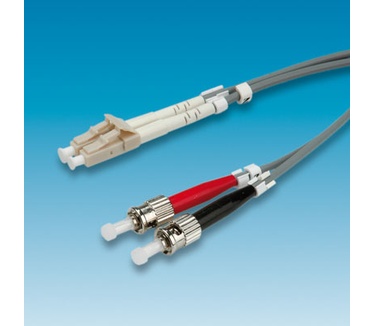 Roline FO cable 50/125µm, LC/ST, Grey, 1m