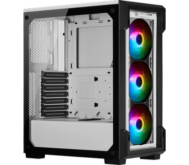 Corsair iCUE iCUE 220T RGB Tempered Glass Mid-Tower Smart Case — White