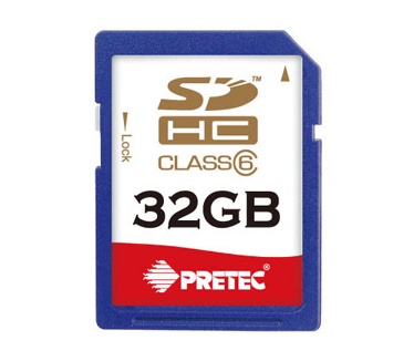 Pretec SDHC Card 32GB Class 6