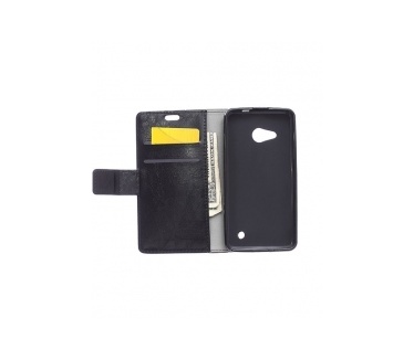 Microsoft Lumia 550 Wallet Flip Case Zwart
