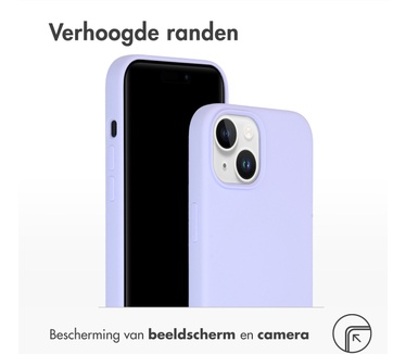 Accezz Liquid Silicone Backcover met MagSafe iPhone 15 - Paars