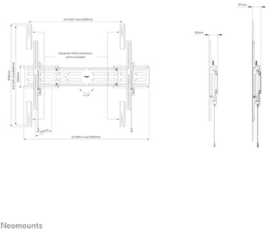 Neomounts by Newstar Neomounts Select heavy duty TV wandsteun