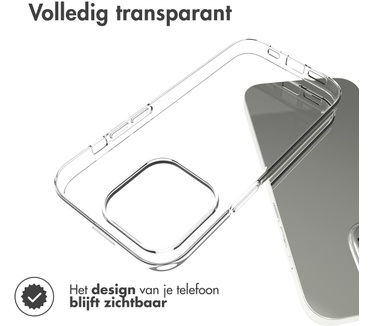 Accezz Clear Backcover iPhone 14 Pro - Transparant