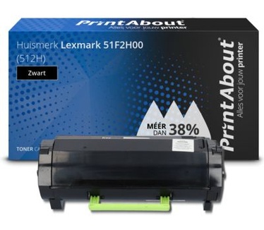 PrintAbout Huismerk Lexmark 51F2H00 (512H) Toner Zwart Hoge capaciteit