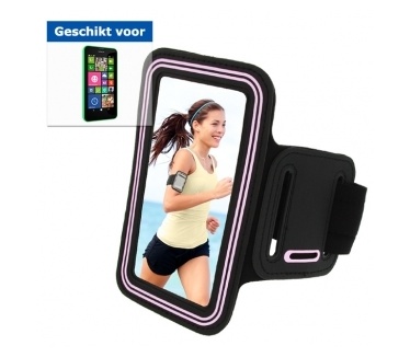 qMust Sport Armband Nokia Lumia 630 (pink/black)