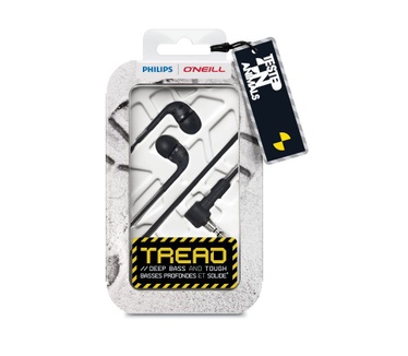 Philips SHO2200BK O'Neill, zwart THE TREAD-oortelefoon