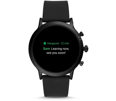 Fossil Gen 5 The Carlyle HR Black Silicone Zwart (Zwart)