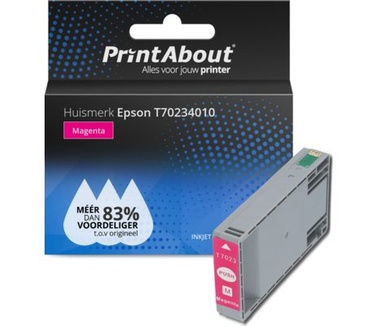 PrintAbout Huismerk Epson T70234010 Inktcartridge Magenta