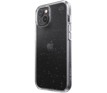Speck Presidio Perfect Clear Glitter Apple iPhone 13 Clear / Platinum Glitter - with Microban