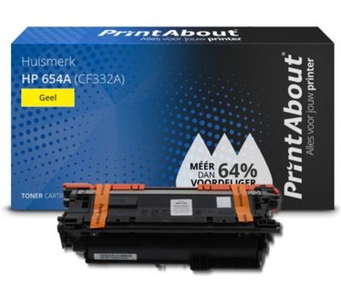 PrintAbout Huismerk HP 654A (CF332A) Toner Geel