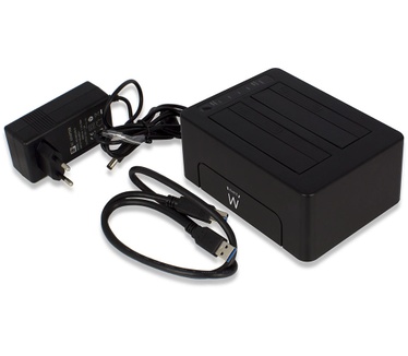Ewent Dual Docking Station USB 3.1 Gen1 (USB3.0) voor 2.5 en 3.5 inch SATA HDD/SSD Zwart