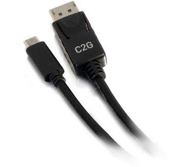 CablesToGo 3m USB-C naar DisplayPort™-adapterkabel 4K 30Hz - zwart