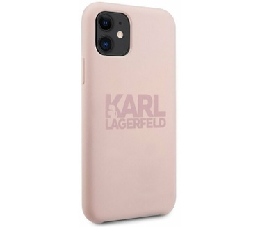 Karl Lagerfeld Silicone Back Case - Apple iPhone 11 (6.1") - Roze Roze