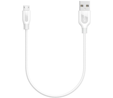 Anker PowerLine+ 30cm Micro USB (Wit)