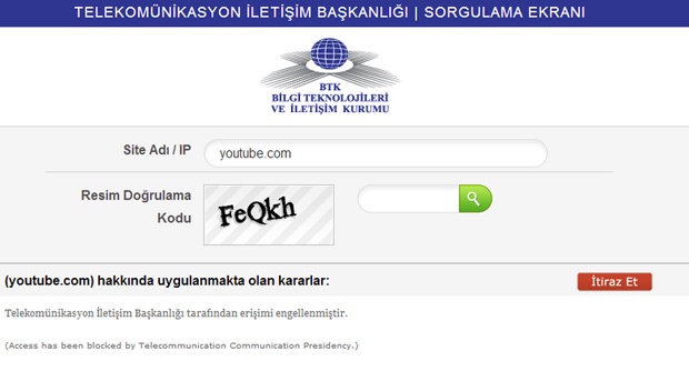 Turkije Youtube blokkade