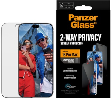 PanzerGlass PanzerGlass® 2-Way Privacy Screen Protector iPhone 2026 Pro Max | Ultra-Wide Fit w. EasyAligner