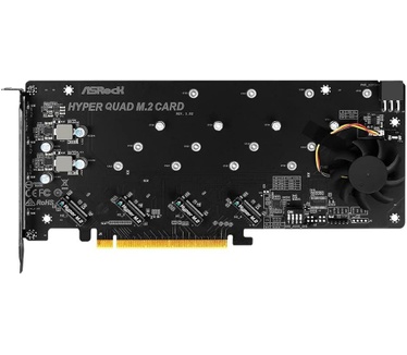 ASRock HYPER QUAD M.2 CARD - interface adapter - M.2 Card - PCIe 4.0 x16