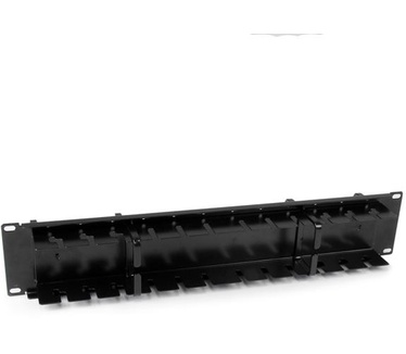 Startech.com 2U tweezijdig horizontaal kabelpaneel met vingergoot & D-ringhaken