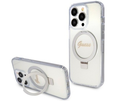 Guess Ring MagSafe Back Case - iPhone 15 Pro Max (6.7") - Clear Transparant