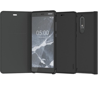 Nokia Slim Flip Case (Nokia 5.1) Zwart