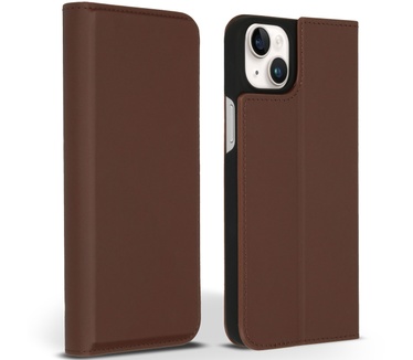Accezz Premium Leather Slim Bookcase iPhone 14 Plus - Bruin