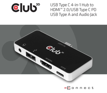 Club 3D USB TYPE C 4-in-1 Hub
