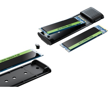 Sandberg USB 3.2 Case for M.2+NVMe SSD Zwart