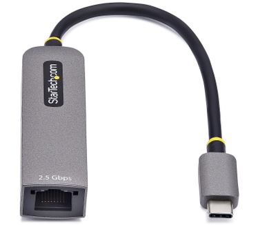 Startech.com 2.5GbE USB-C naar Ethernet Adapter, 100W PD Pass-Through, NBASE-T NIC, USB 3.0 Type-C 2.5/1G Multi Speed Netwerk, Thunderbolt Compatibel, Windows & Mac