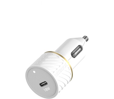 Otterbox Car Charger Bundle USB C 18W USB PD + USB C-Lightning Cable 1M, Cloud Dust White