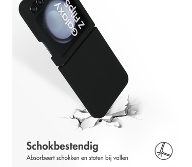 Accezz Liquid Silicone Backcover Samsung Galaxy Z Flip 5 - Zwart