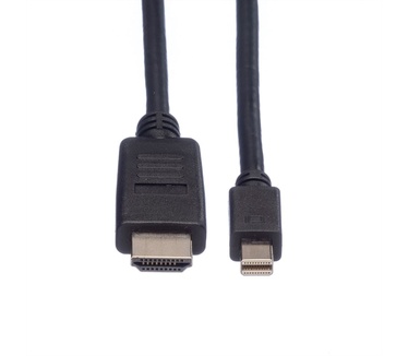 Roline Mini DisplayPort Cable, Mini DP-HDTV, M/M, 4.5m Zwart