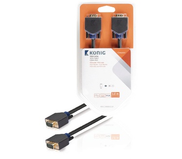 Konig VGA male/VGA male, 3 m