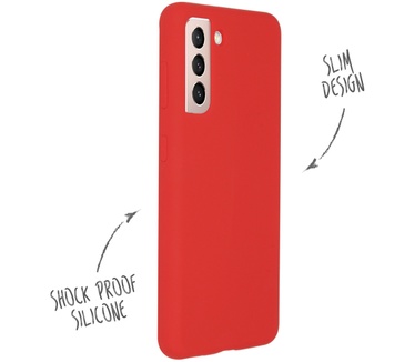 Accezz Liquid Silicone Backcover Galaxy S21 Plus - Rood (Galaxy S21 Plus) Rood