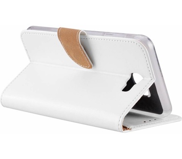 Luxe Lederen Bookcase hoesje voor de Samsung Galaxy J7 Prime 2 - Wit (Samsung Galaxy J7 Prime 2) Wit