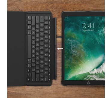 Logitech Slim Combo voor 12,9" iPad Pro, Azerty FR Zwart