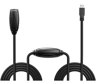 Lindy 10m USB 3.0 Zwart